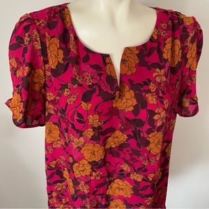 Floral Short Sleeve Blouse
